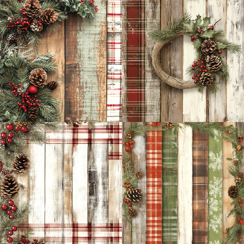 24PCS 6" Timber Scrapbook Paper & Cardstock