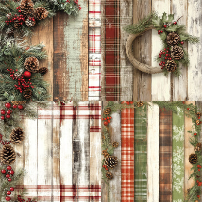 24PCS 6" Timber Scrapbook Paper & Cardstock