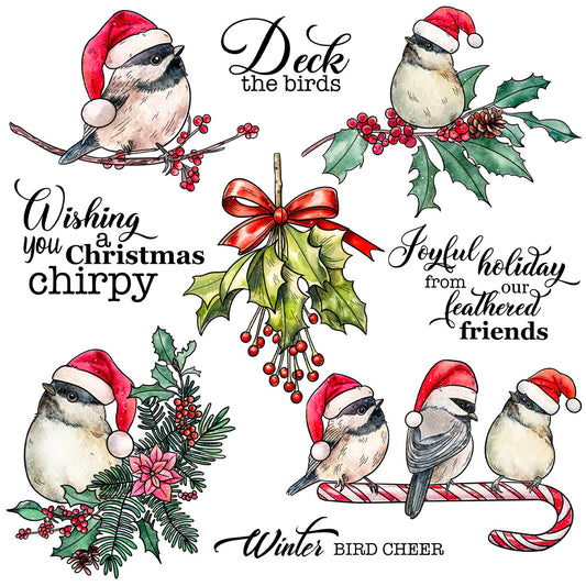 Christmas Birds Dies & Stamps Set