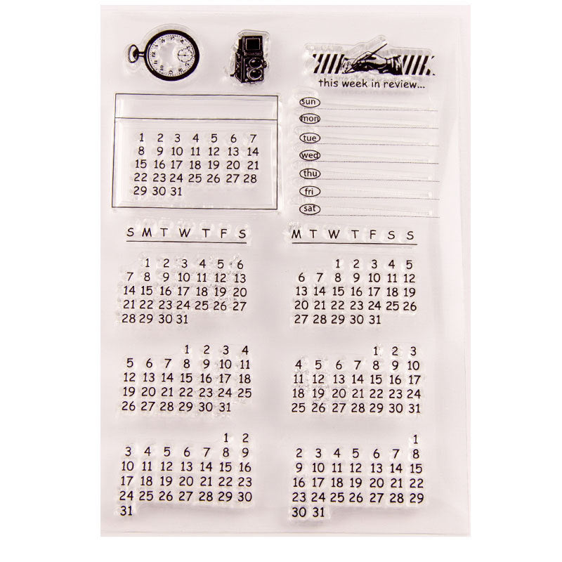 Calendar Clear Stamps