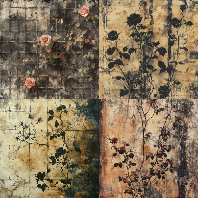 24PCS 6" Vintage Style Scrapbook Paper & Cardstock