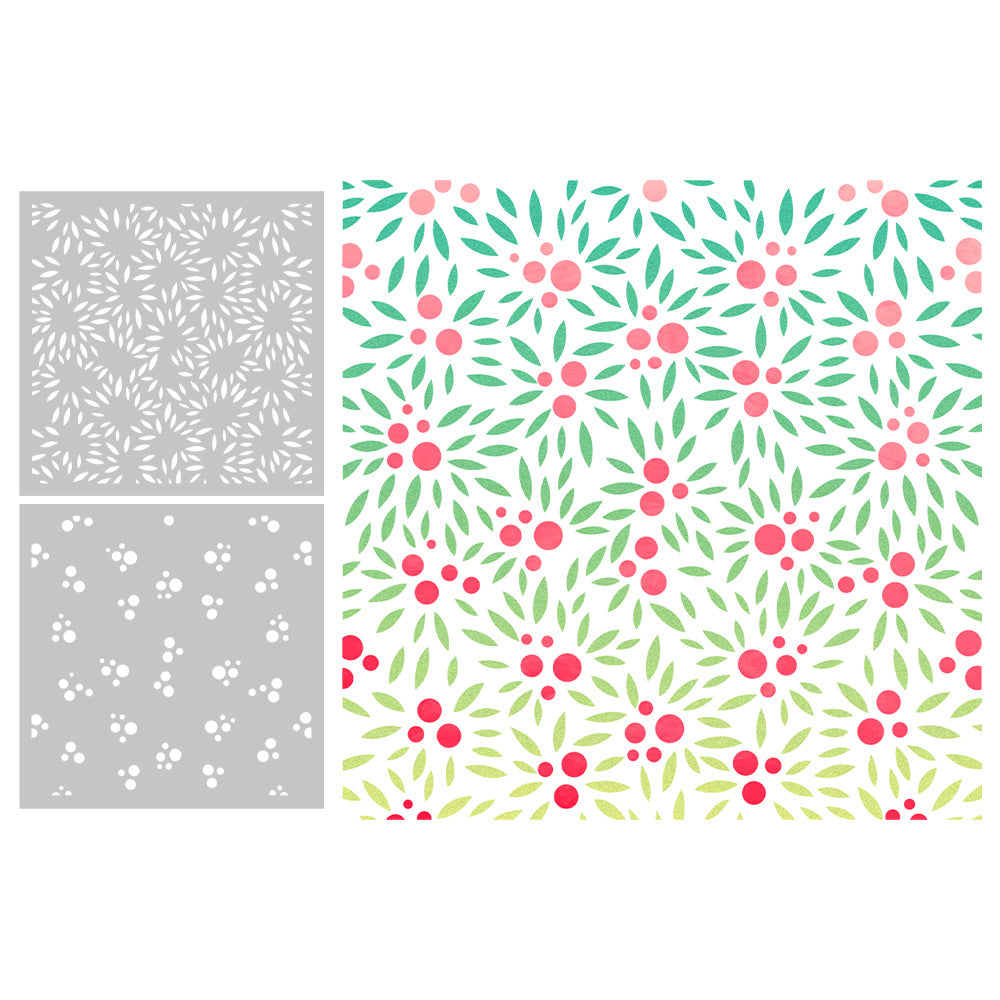 2 PCS Decorative Background DIY Painting Hollow Stencil