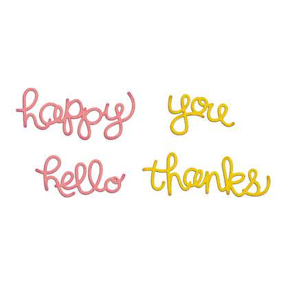 Greeting Words Metal Cutting Dies