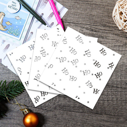 3 PCS “HO” Words Pattern DIY Painting Hollow Stencil