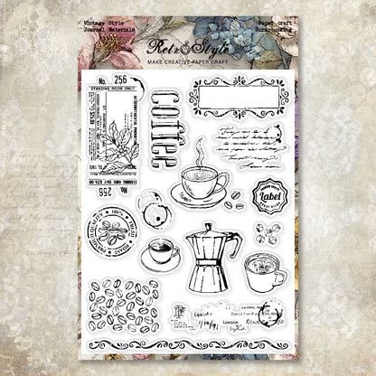 Vintage Background DIY Scrapbook Clear Stamps