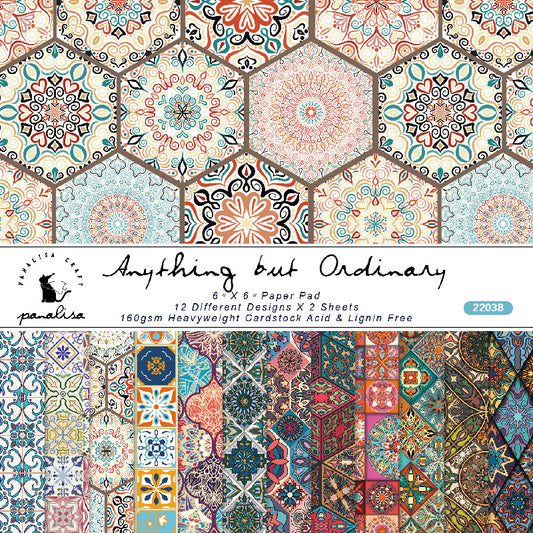 24PCS 6" Anything but Ordinary Scrapbook Paper & Cardstock