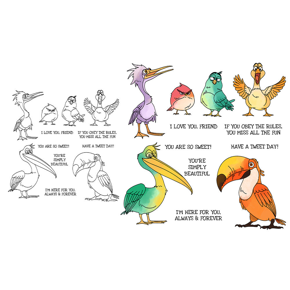 Cute Birds Dies & Stamps Set