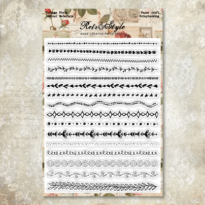 Decorative Background DIY Scrapbook Clear Stamps