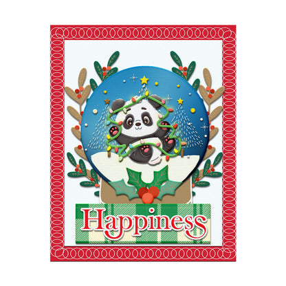 Christmas Panda Metal Cutting Dies