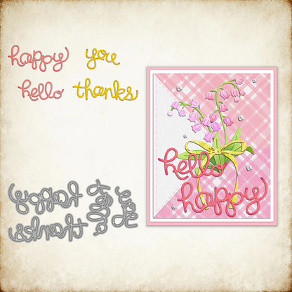 Greeting Words Metal Cutting Dies