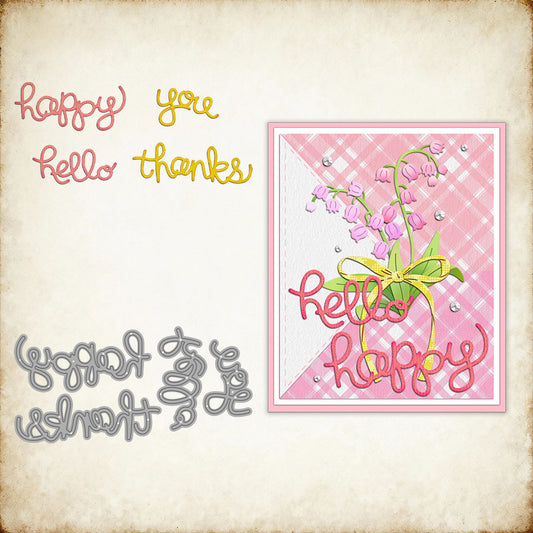Greeting Words Metal Cutting Dies