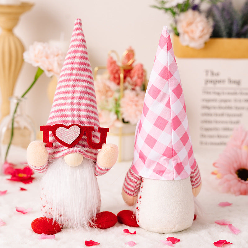 Valentine's Day Gnome Doll Ornaments