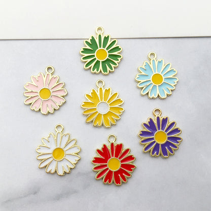 10Pcs Daisy Flower DIY Handmade Jewelry Pendants