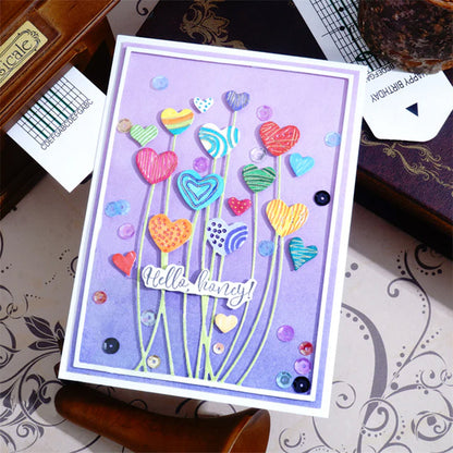 Love Balloon Background Board Cutting Dies