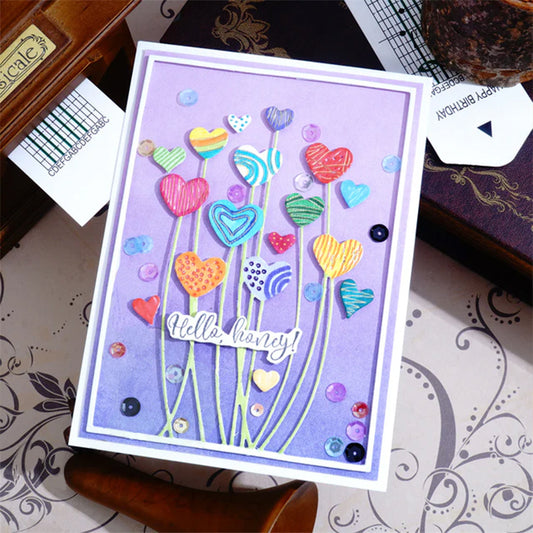 Love Balloon Background Board Cutting Dies