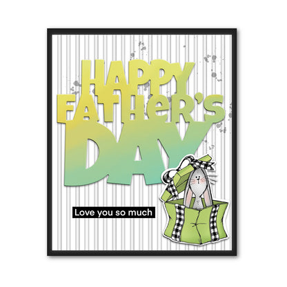 Happy Father's Day Words Cutting Dies