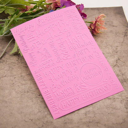 Happy Birthday Embossing Folder