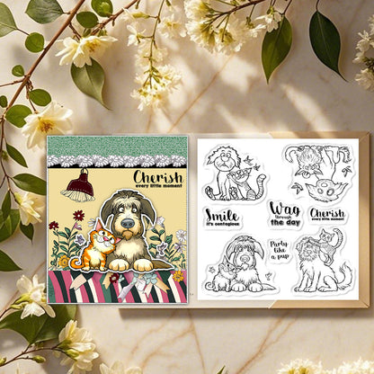 Cat and Dog Friendship Clear Stamps