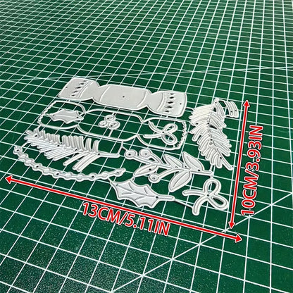 Christmas Candy Foliage Metal Cutting Dies