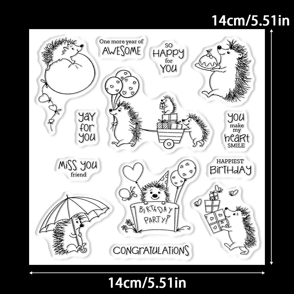 Cute Little Hedgehog Dies & Stamps Set
