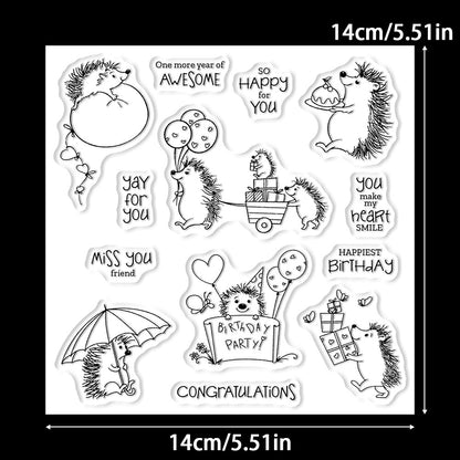 Cute Little Hedgehog Dies & Stamps Set