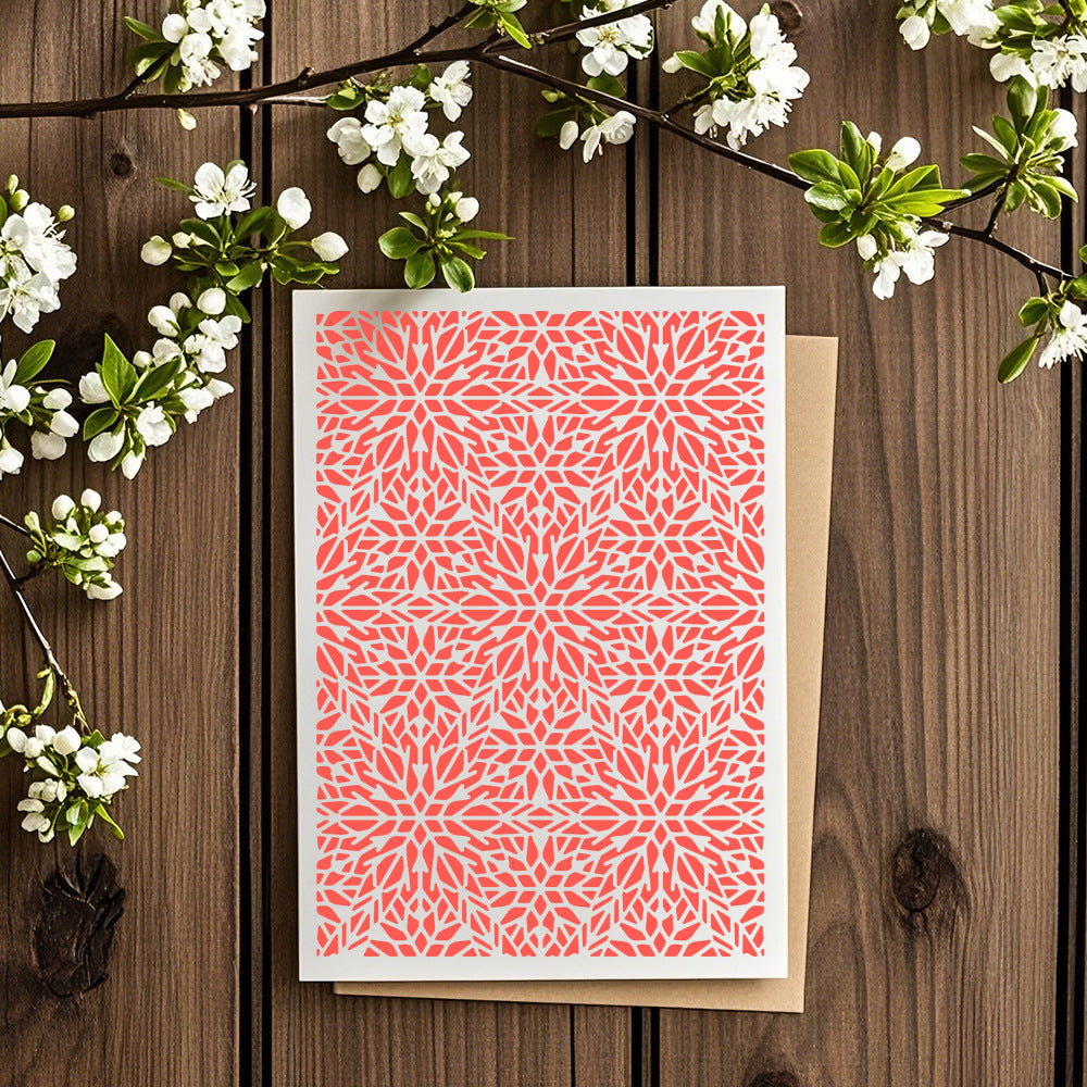 Snowflake Background Pattern DIY Painting Hollow Stencil