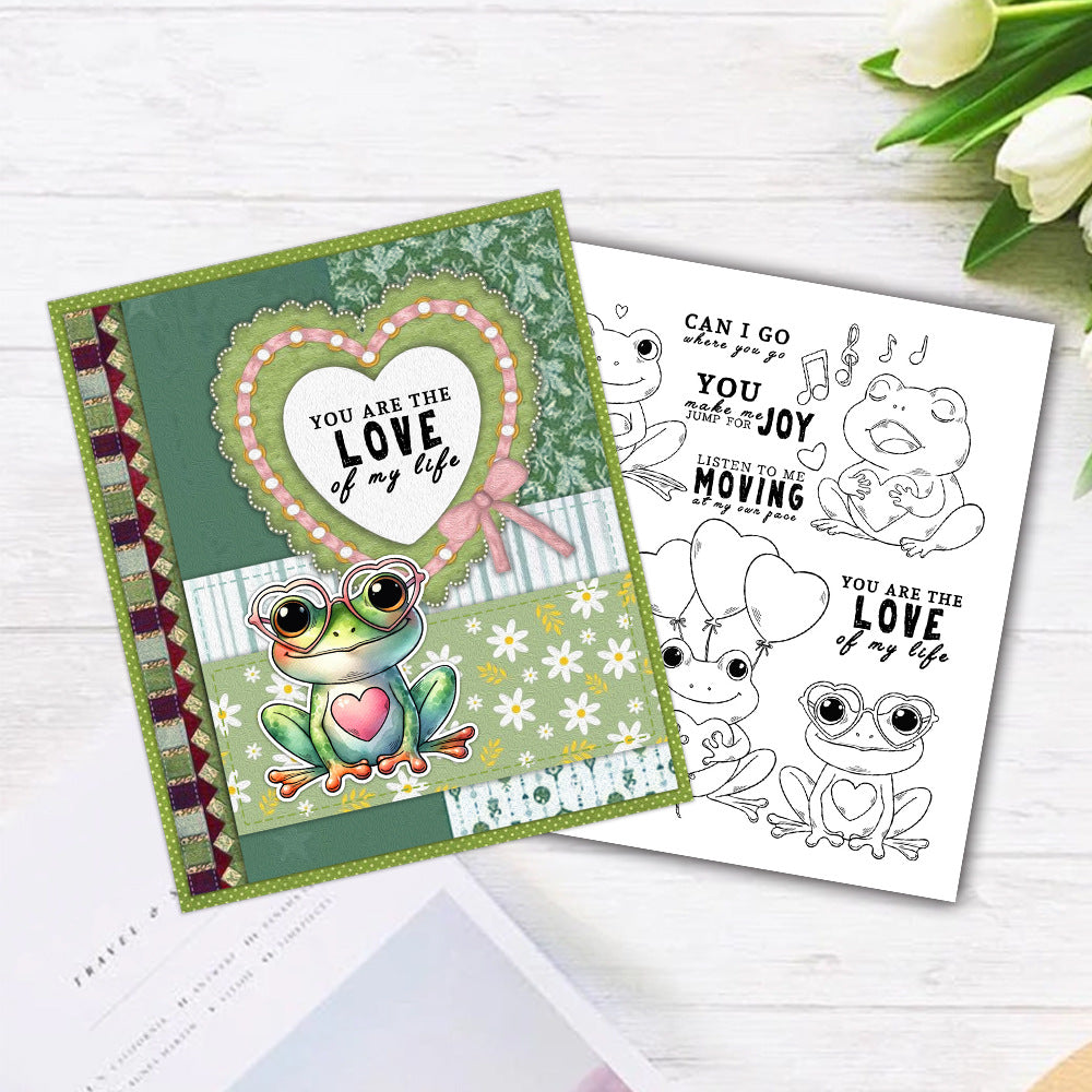 Valentine Frog Clear Stamps