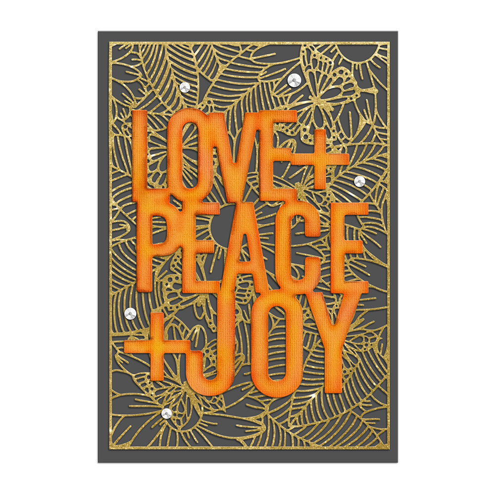"LOVE+PEACE+JOY" Words Metal Cutting Dies