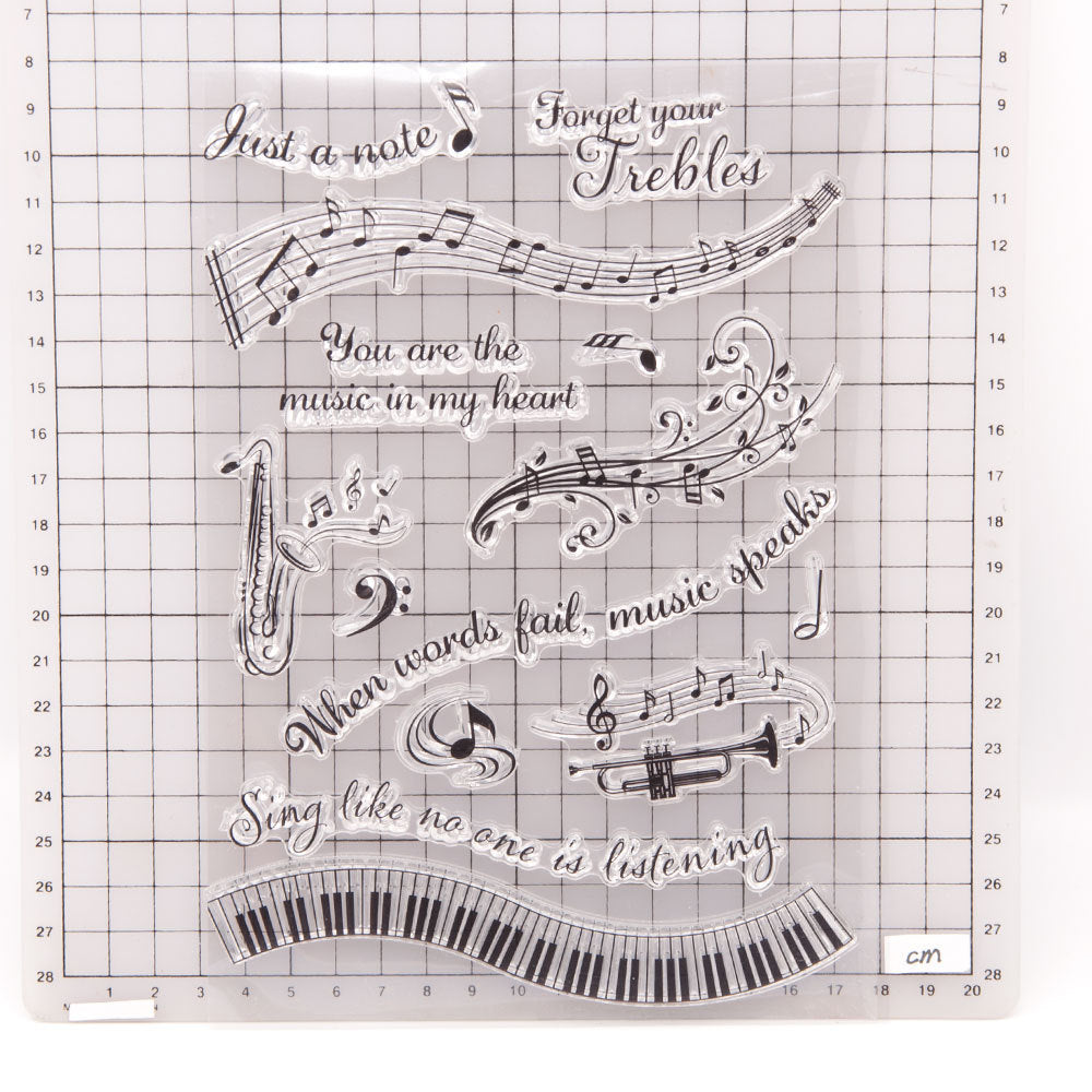 Music Theme Clear Stamps