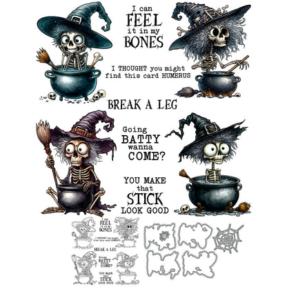 Halloween Skull Dies & Stamps Set
