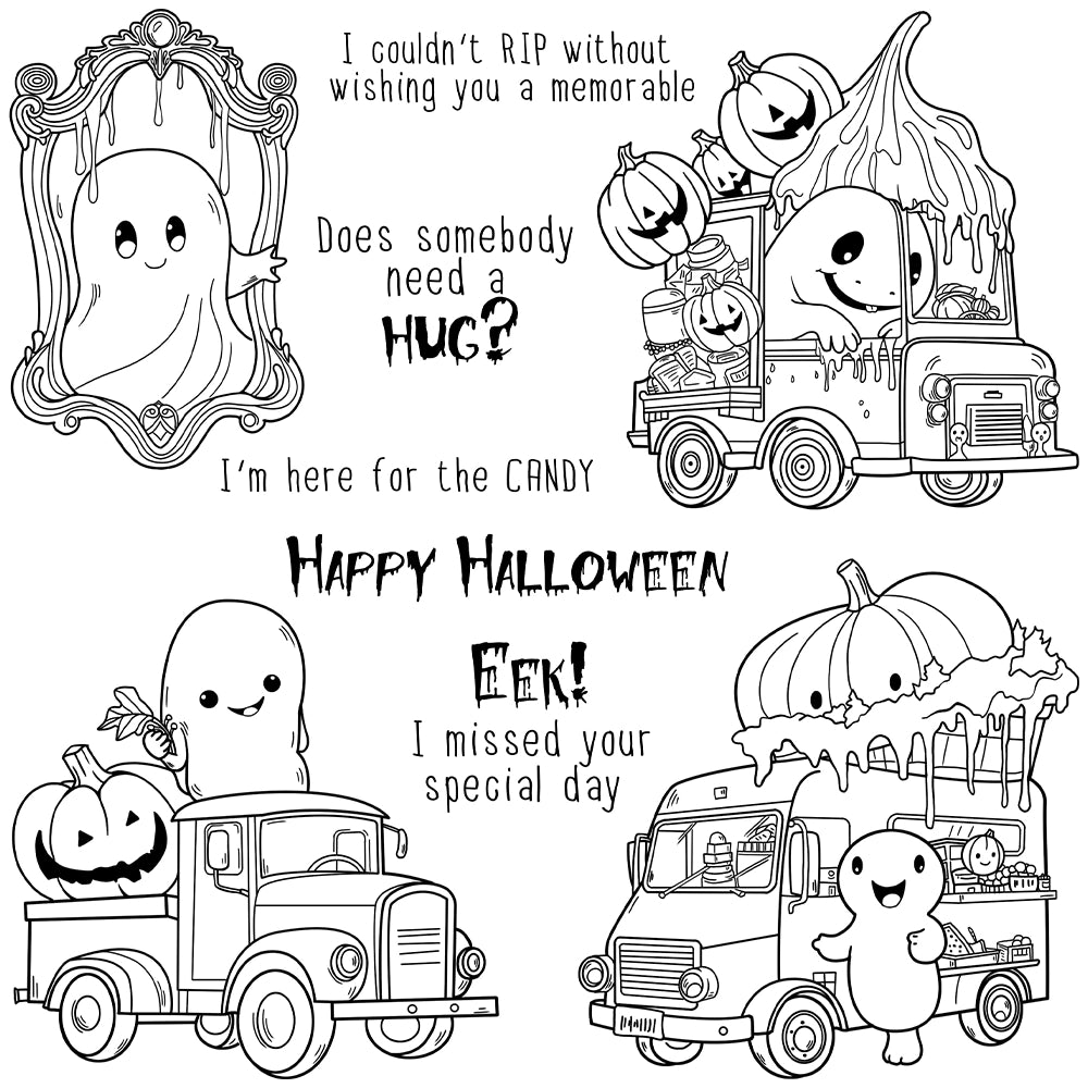 Halloween Spooky Pumpkin Dies & Stamps Set