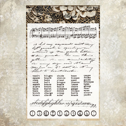 Retro Background DIY Scrapbook Clear Stamps