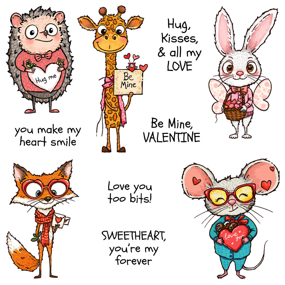 Valentine's Day Animals Dies & Stamps Set