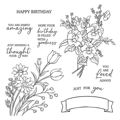 Spring Flowers Clear Stamps