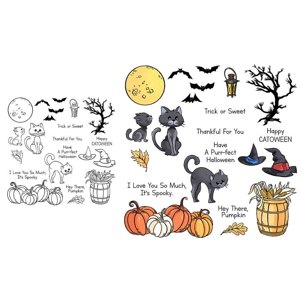 Halloween Cat Clear Stamps