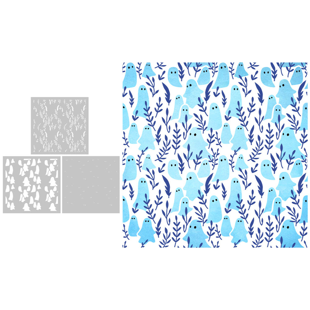 3 PCS Creative Patterns DIY Painting Hollow Stencil
