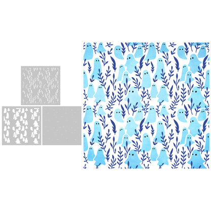3 PCS Creative Patterns DIY Painting Hollow Stencil