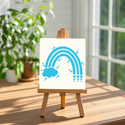 Rainbow Clouds Pattern DIY Painting Hollow Stencil