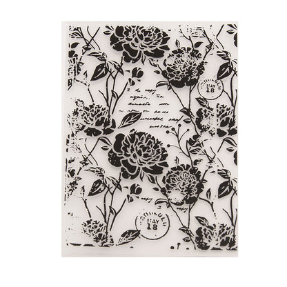 Vintage Flower Plastic Embossing Folder