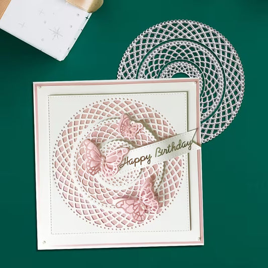 Lace Round Woven Coaster Metal Cutting Dies