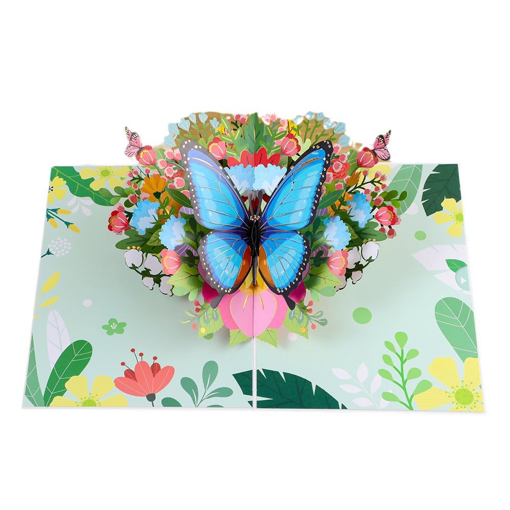 3D Romantic Butterflies Pop-Up Greeting Card