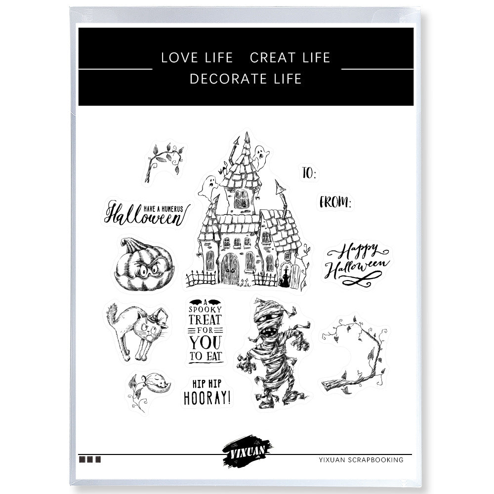 Halloween Theme Dies & Stamps Set