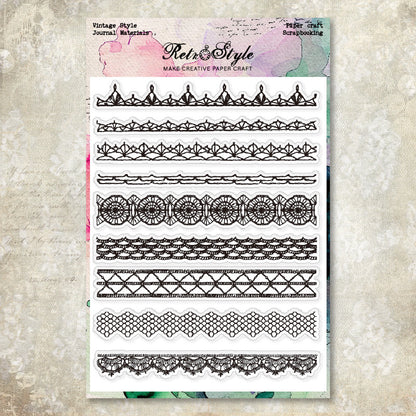 Retro Background DIY Scrapbook Clear Stamps