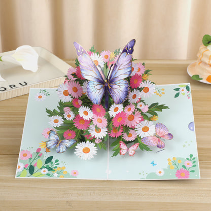 3D Romantic Butterflies Pop-Up Greeting Card