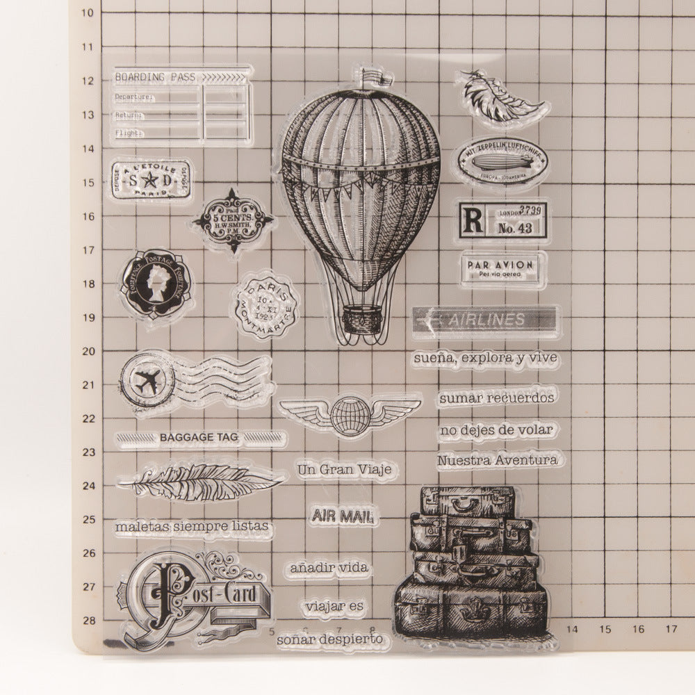 Travel Theme DIY Scrapbook Clear Stamps