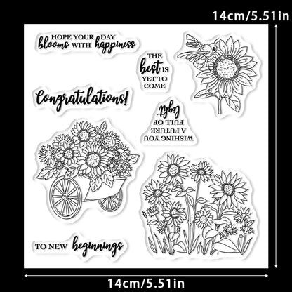 Sunflower Dies & Stamps Set
