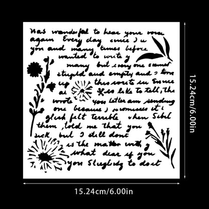 English Sentences DIY Painting Hollow Stencil