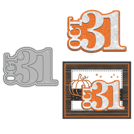 "OCT 31" Words Metal Cutting Dies