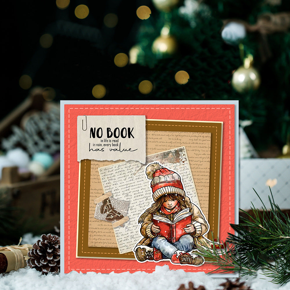 Reading Children Clear Stamps