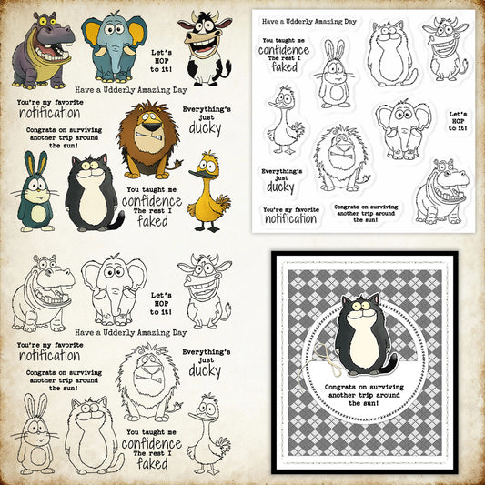 Seven Animals Clear Stamps